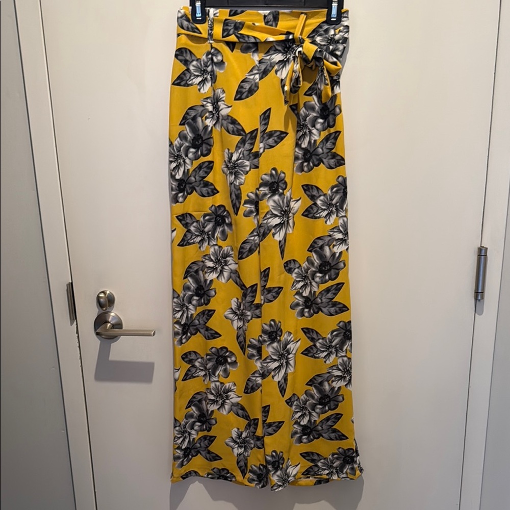 Floral Yellow Pants